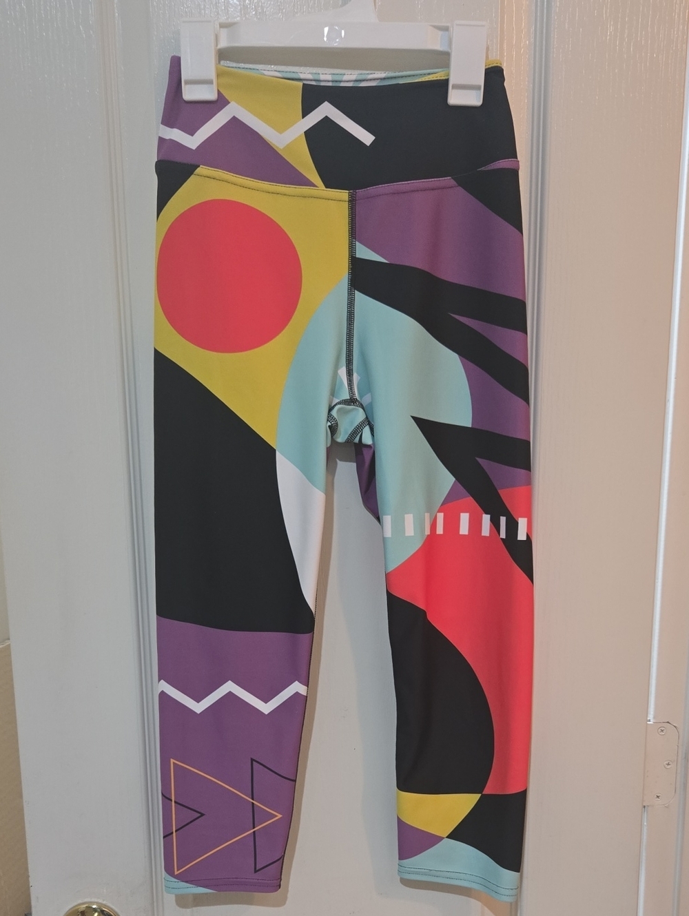 Loony Legs London Printed Leggings Surrealist 2 Purple/Red/Black Size Small